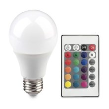 LED RGB bulb with remote control BULB E27/9W/230V 2700K