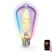 LED RGB+CCT Bulb FILAMENT ST64 E27/4,9W/230V 2700-6500K Wi-Fi - Aigostar