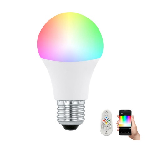 LED RGB Dimming bulb CONNECT E27/9W + remote control - Eglo