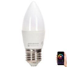 LED RGBW Bulb C37 E27/4,9W/230V 2700-6500K - Aigostar