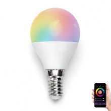 LED RGBW Bulb G45 E14/7W/230V 3000-6500K Wi-Fi - Aigostar