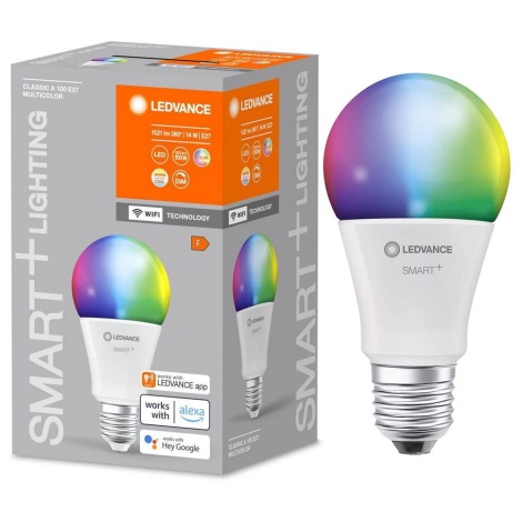 LED RGBW Dimmable bulb SMART+ E27/14W/230V 2700-6500K Wi-Fi - Ledvance