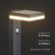 LED Solar lamp with sensor LED/2W/3,7V IP54 3000K angular black