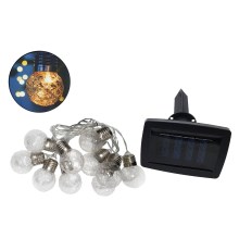 LED Solar outdoor chain 10xLED/1,2V 2,2 m IP44