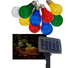 LED Solar outdoor chain 10xLED/1,2V 2,2 m IP44 multicolor