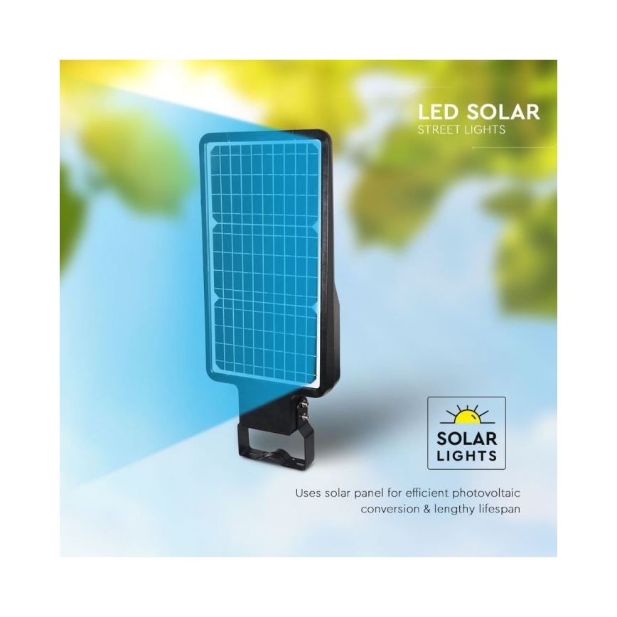 LED Solar street lamp with a sensor LED/40W/9,6V IP65 4000K + remote control