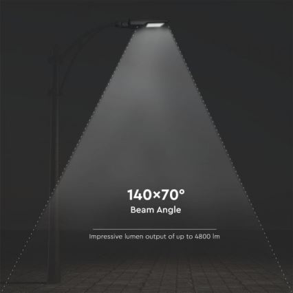 LED Solar street lamp with a sensor LED/40W/9,6V IP65 4000K + remote control