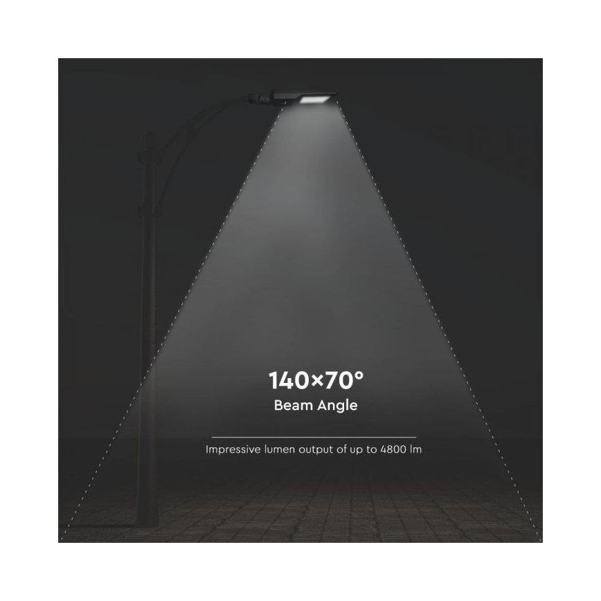 LED Solar street lamp with a sensor LED/40W/9,6V IP65 4000K + remote control