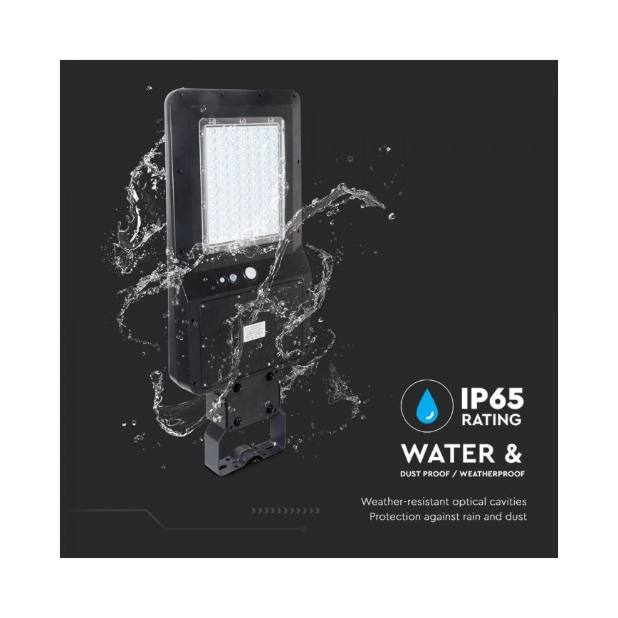 LED Solar street lamp with a sensor LED/40W/9,6V IP65 4000K + remote control