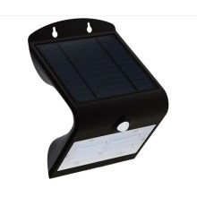 LED Solar wall light with a sensor LED/3W/3,7V 3000/4000K IP65 black