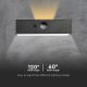 LED Solar wall light with sensor LED/3W/3,7V 3000K/4000K IP65 black