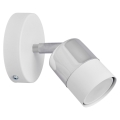 LED Wall spotlight TUBSSON 1xGU10/6,5W/230V white/shiny chrome