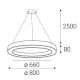 LED2 - LED Dimmable chandelier on a string SATURN LED/60W/230V 3000K/4000K black