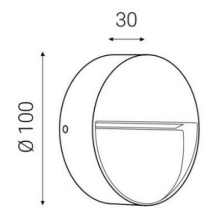 LED2 - LED Outdoor wall light STEP ON LED/3W/230V IP54