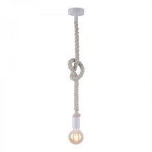 Leuchten Direkt 13572-16 - Chandelier on a string DIY 1xE27/10W/230V white
