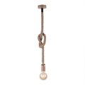 Leuchten Direkt 13572-79 - Chandelier on a string DIY 1xE27/10W/230V brown