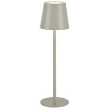 Leuchten Direkt 19250-40 - LED Outdoor dimmable rechargeable table lamp EURIA LED/3W/5V IP54 grey