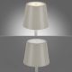 Leuchten Direkt 19250-40 - LED Outdoor dimmable rechargeable table lamp EURIA LED/3W/5V IP54 grey