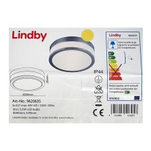 Lindby - Bathroom ceiling light FLAVI 2xE27/15W/230V IP44 shiny chrome