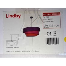Lindby - Chandelier on a string MELIA 3xE27/60W/230V