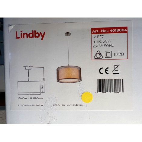 Lindby - Chandelier on a string NICA 1xE27/60W/230V