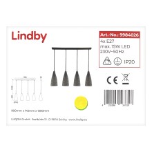 Lindby - Chandelier on a string SANNE 4xE27/15W/230V