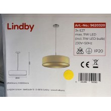 Lindby - Chandelier on a string SEBATIN 3xE27/11W/230V