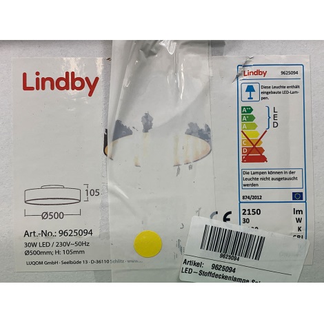 Lindby - LED Ceiling light SAIRA LED/30W/230V