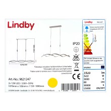 Lindby - LED Dimmable chandelier on a string AURON 2xLED/12W/230V