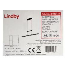 Lindby - LED Dimmable chandelier on a string NAIARA 7xLED/4W/230V