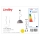 Lindby - LED RGBW Dimmable chandelier on a string CAROLLE 1xE27/10W/230V Wi-Fi Tuya