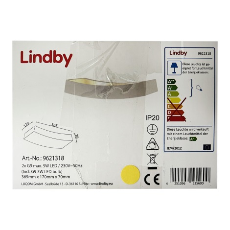 Lindby - LED Wall light TIARA 2xG9/3W/230V