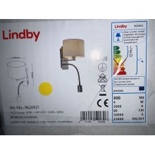 Lindby - Wall lamp FLORENS 1xE14/40W/230V + LED/4W/230V