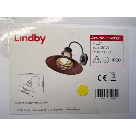 Lindby - Wall lamp LOUISANNE 1xE27/60W/230V