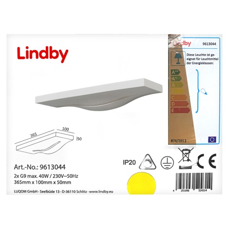 Lindby - Wall light LILIA 2xG9/40W/230V