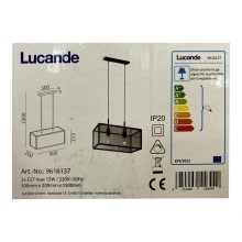 Lucande - Chandelier on a string BEYZA 2xE27/15W/230