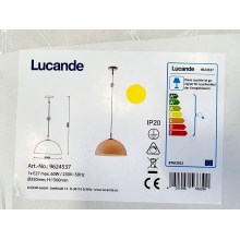 Lucande - Chandelier on a string LOURENCO 1xE27/60W/230V