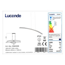 Lucande - LED Chandelier on a string LORIAN LED/19W/230V