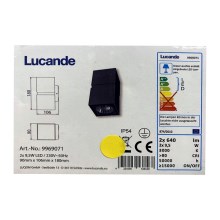 Lucande - LED Outdoor wall light GABRIELA 2xLED/9,5W/230V IP54