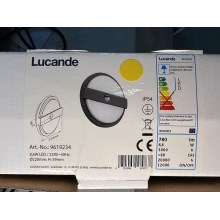 Lucande - LED Outdoor wall light with a sensor GYLFI LED/8,6W/230V