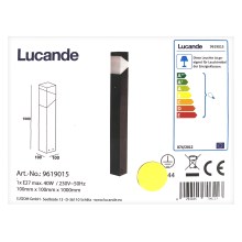 Lucande - Outdoor lamp KARIN 1xE27/9W/230V IP44