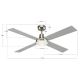 Lucci Air 210334 - Ceiling fan AIRFUSION QUEST 1xE27/60W/230V wood/chrome + remote control