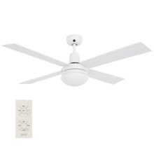 Lucci Air 210339 - Ceiling fan AIRFUSION QUEST 1xE27/60W/230V white/wood + remote control