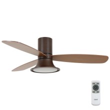 Lucci Air 210663 - LED Dimmable ceiling fan FLUSSO 1xGX53/18W/230V brown + remote control