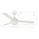 Lucci air 212961 - Ceiling fan AIRFUSION AIRLIE II 2xE27/15W/230V wood/white + remote control