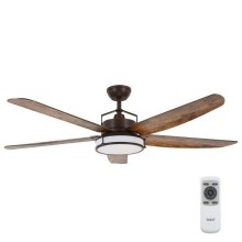 Lucci air 213175 - LED Ceiling fan LOUISVILLE 1xGX53/58W/230V brown + RC