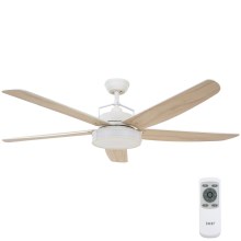 Lucci air 213176-LED Dimmable ceiling fan LOUISVILLE 1xGX53/18W/230V wood/white + remote control