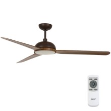 Lucci air 213300 - LED Dimmable ceiling fan UNIONE 1xGX53/12W/230V brown + remote control