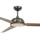 Lucci air 213301- LED Dimmable ceiling fan UNIONE 1xGX53/12W/230V brown/chrome + remote control