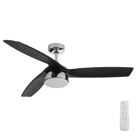 Lucci air 513072 - LED Dimmable ceiling fan BRONX LED/18W/230V 3000/4000/6000K black/chrome + remote control